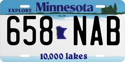 MN license plate 658NAB