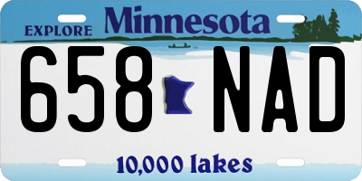 MN license plate 658NAD