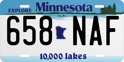 MN license plate 658NAF
