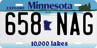 MN license plate 658NAG