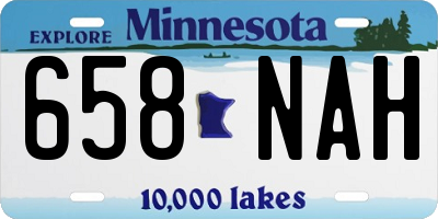 MN license plate 658NAH