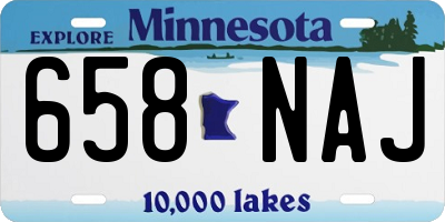 MN license plate 658NAJ