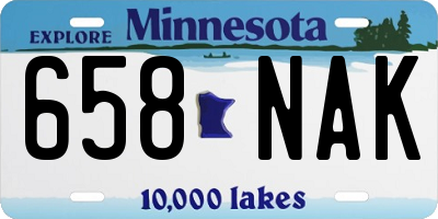 MN license plate 658NAK