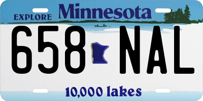 MN license plate 658NAL