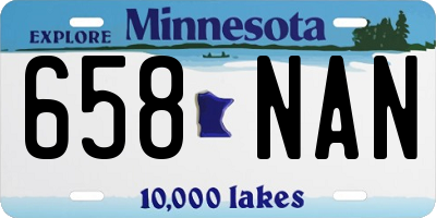 MN license plate 658NAN
