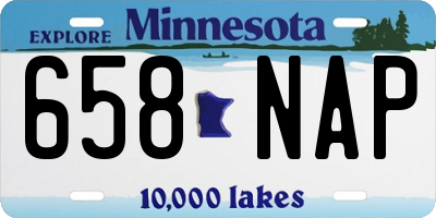 MN license plate 658NAP