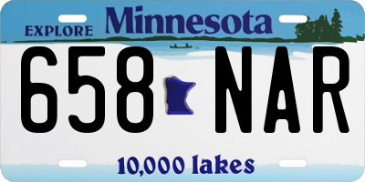 MN license plate 658NAR
