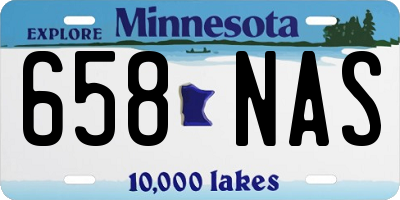 MN license plate 658NAS