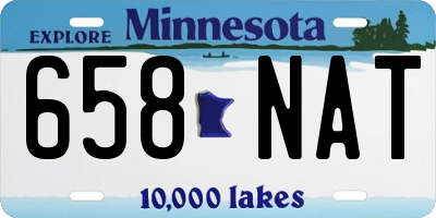 MN license plate 658NAT