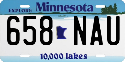 MN license plate 658NAU