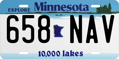 MN license plate 658NAV