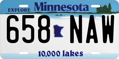 MN license plate 658NAW
