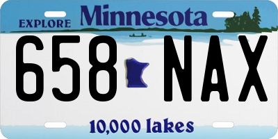 MN license plate 658NAX