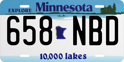 MN license plate 658NBD