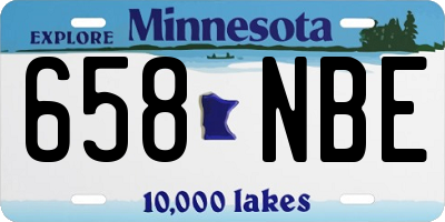 MN license plate 658NBE