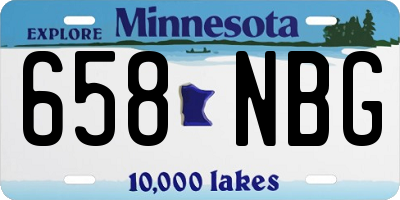 MN license plate 658NBG