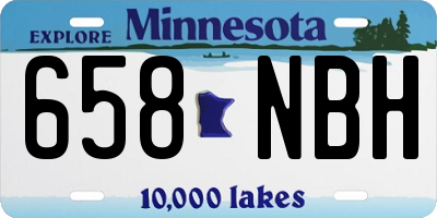 MN license plate 658NBH