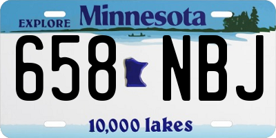 MN license plate 658NBJ