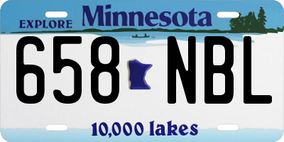 MN license plate 658NBL