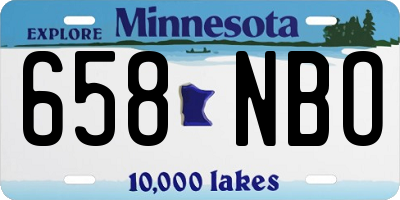 MN license plate 658NBO