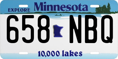 MN license plate 658NBQ