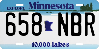 MN license plate 658NBR