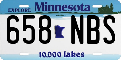 MN license plate 658NBS