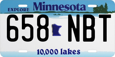 MN license plate 658NBT