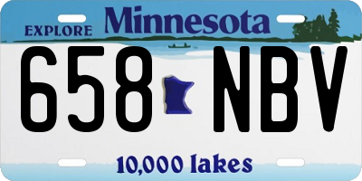 MN license plate 658NBV