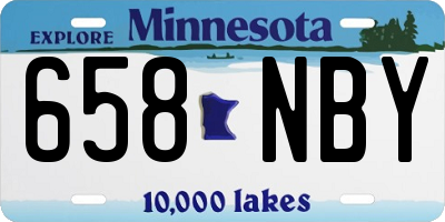 MN license plate 658NBY