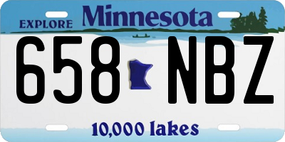 MN license plate 658NBZ