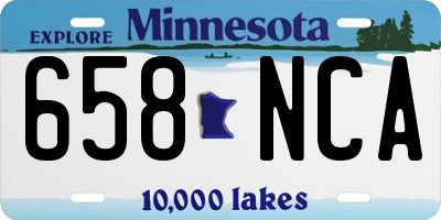 MN license plate 658NCA