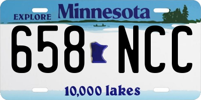 MN license plate 658NCC