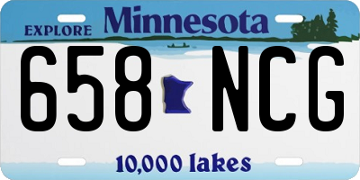 MN license plate 658NCG