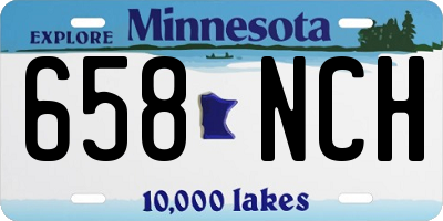 MN license plate 658NCH