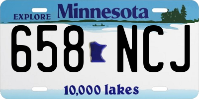 MN license plate 658NCJ