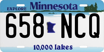 MN license plate 658NCQ