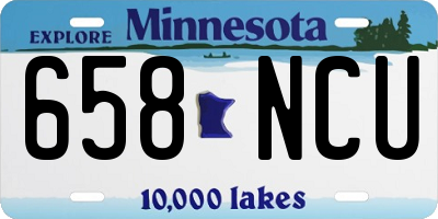 MN license plate 658NCU