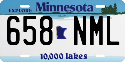 MN license plate 658NML