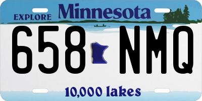 MN license plate 658NMQ