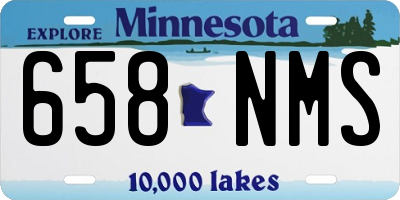 MN license plate 658NMS