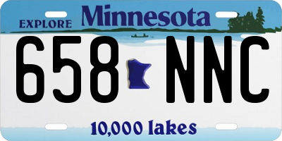 MN license plate 658NNC