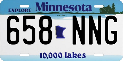 MN license plate 658NNG