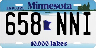 MN license plate 658NNI