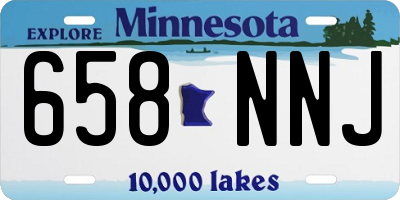 MN license plate 658NNJ
