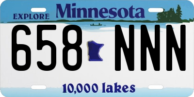 MN license plate 658NNN