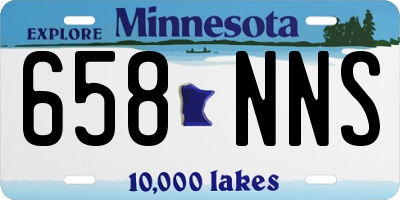 MN license plate 658NNS