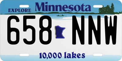 MN license plate 658NNW