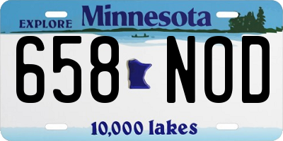 MN license plate 658NOD