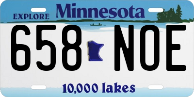 MN license plate 658NOE